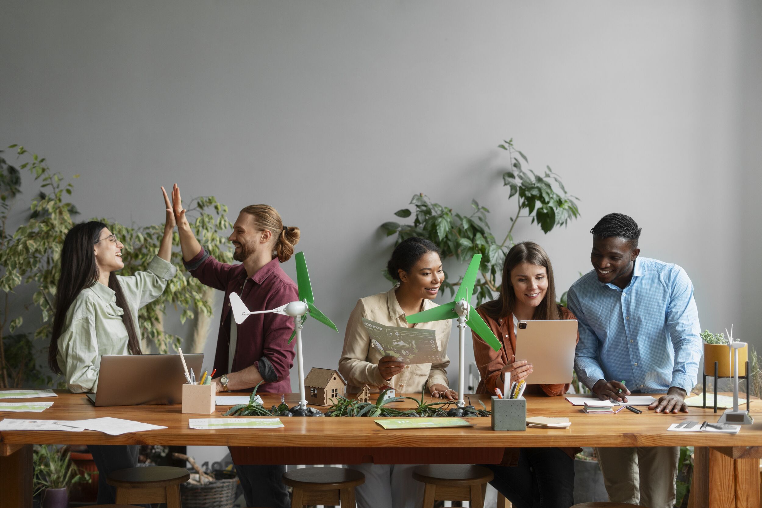 employees excited about achieving ambitious sustainability goals